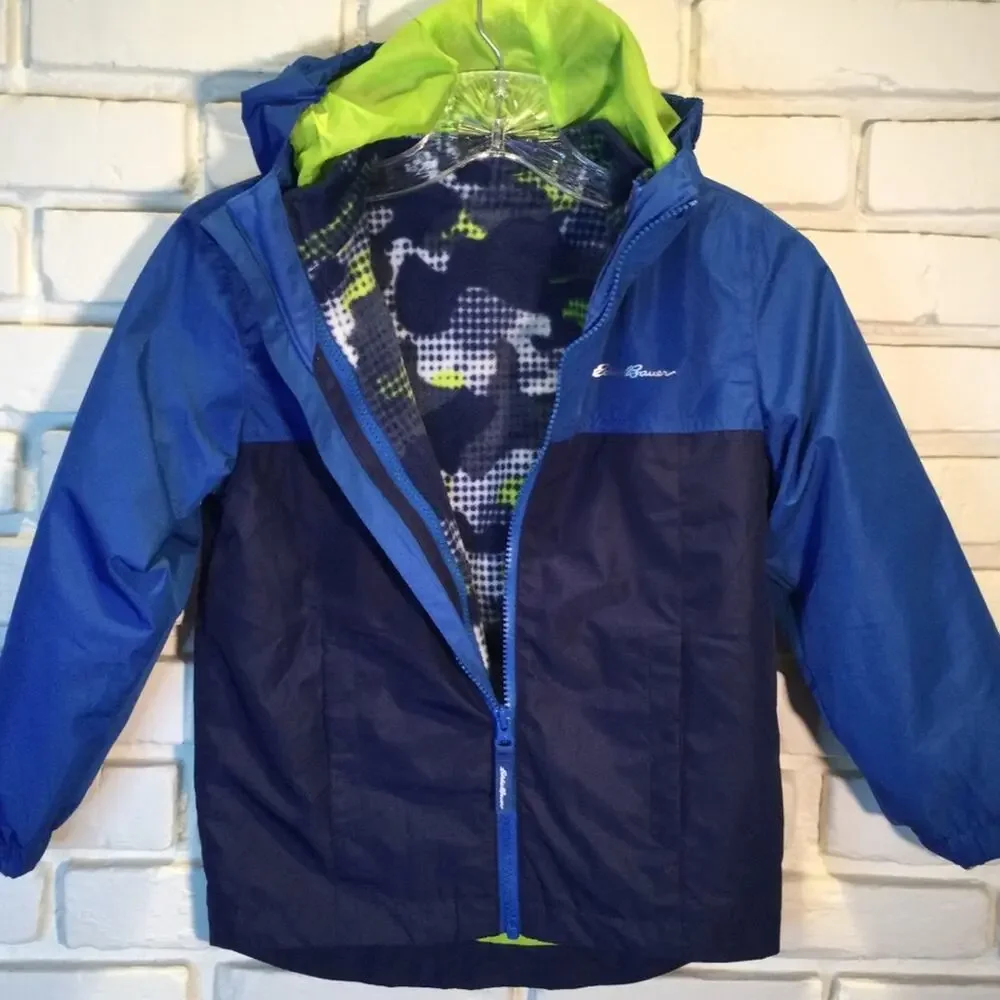 Eddie Bauer Boy’s' 3-in-1 Blue Jacket XS 5/6